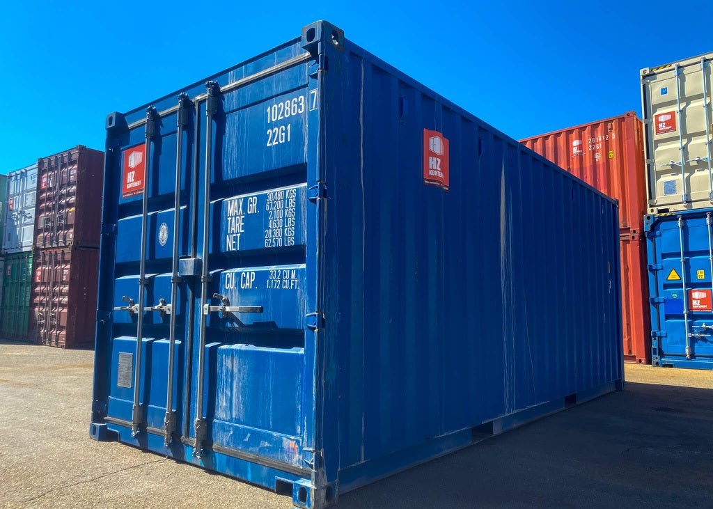 Contenedor marítimo 20 pies IICL 6 seminuevo – Azul estándar