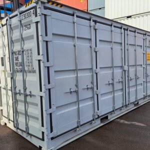 Contenedor marítimo 20’ High Cube Open Side seminuevo – 230300-4 blanco