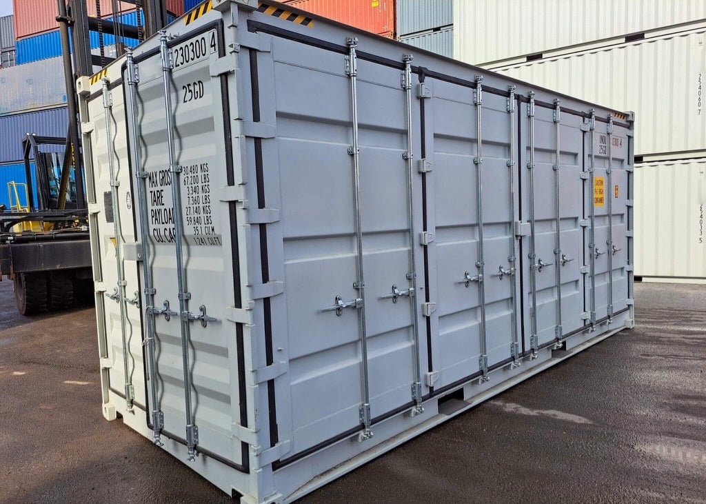 Contenedor marítimo 20’ High Cube Open Side seminuevo – 230300-4 blanco