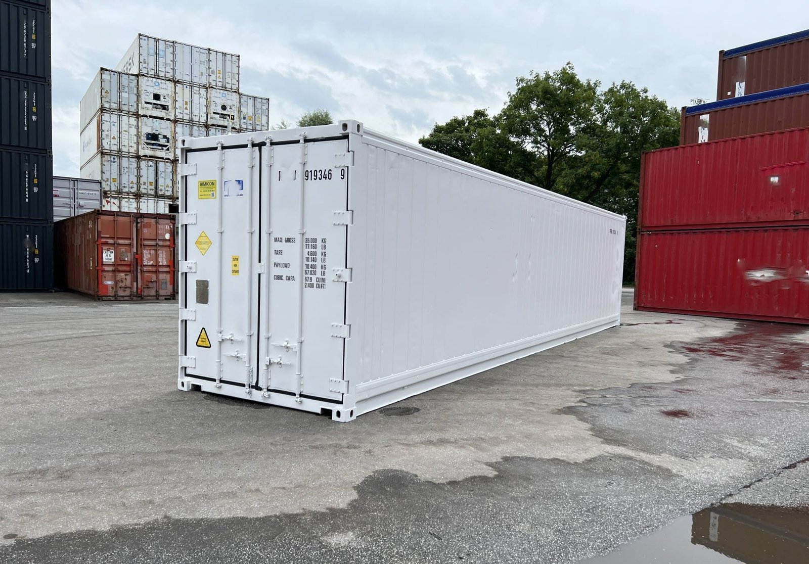 Contenedor refrigerado usado 40’ High Cube pintado – 919 346-9